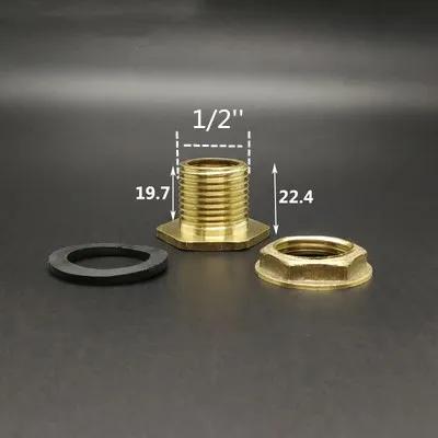 

Various 1/2 3/4 1 BSP Male Brass Water Tank Bulkhead Pipe Fitting Connector Coupler Adapter Home Garden Hole Drainer Other