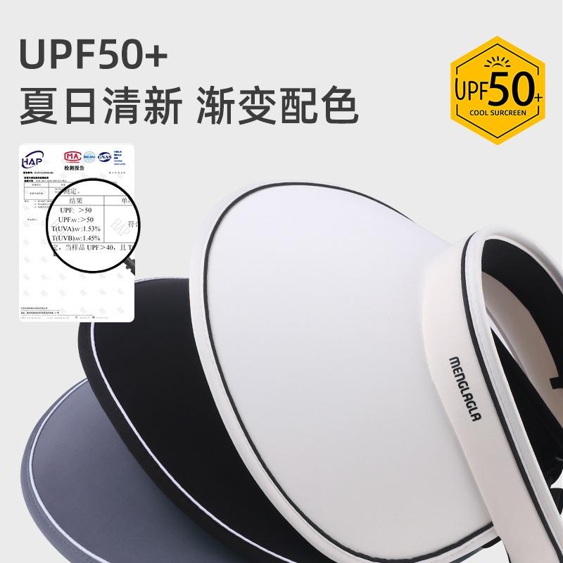Vinyl sunscreen hat men's summer UV protection large brim can be rolled empty top sun hat outdoor sun hat