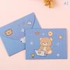 10PCS Cute Cartoon Gift Card Folded Envelope Greeting Card Holiday Wishes Thank You Gift Message Confession