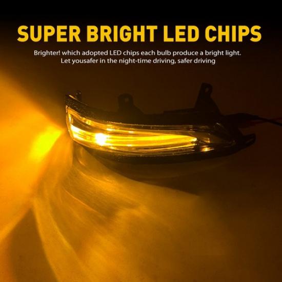 Fit Lexus GX460 LX570 2010- Light Mirror Amber Lens Clear Front Right Side