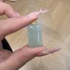 Natural Hetian Jade Wushi Pai Pendant with 925 Silver Clasp