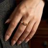 Minimalist Geometric Multicolor Cubic Zirconia Copper Ring for Women Modern Rainbow Stackable Statement Finger Jewelry