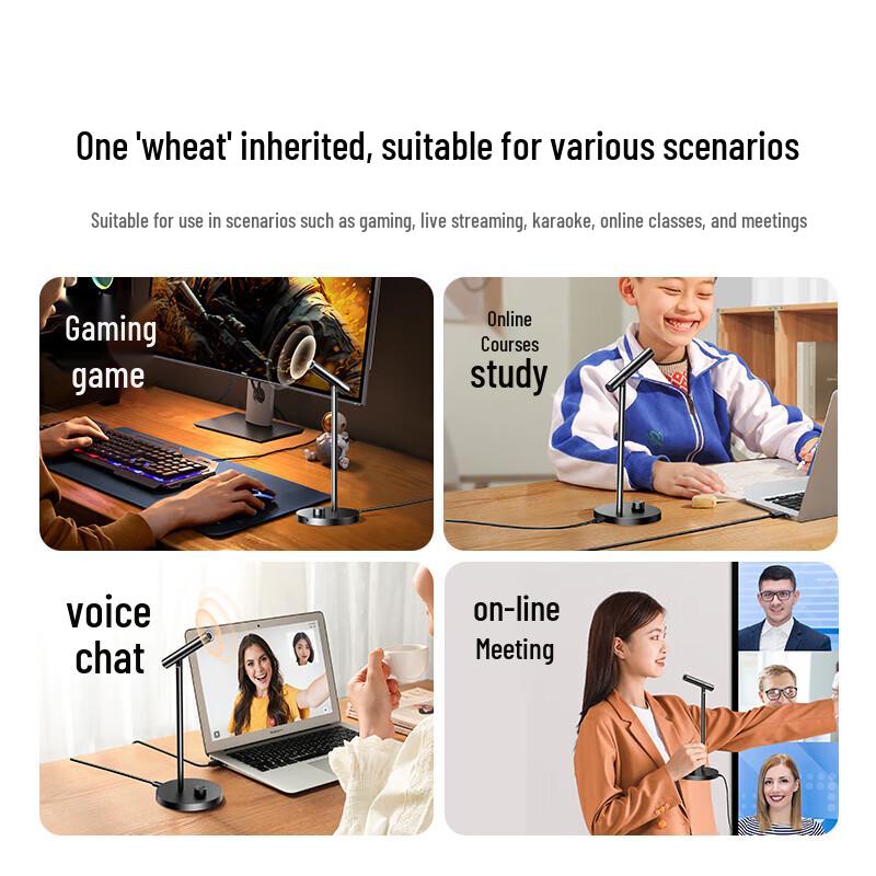 UGREEN USB Desktop Condenser Microphone with Smart Noise Reduction