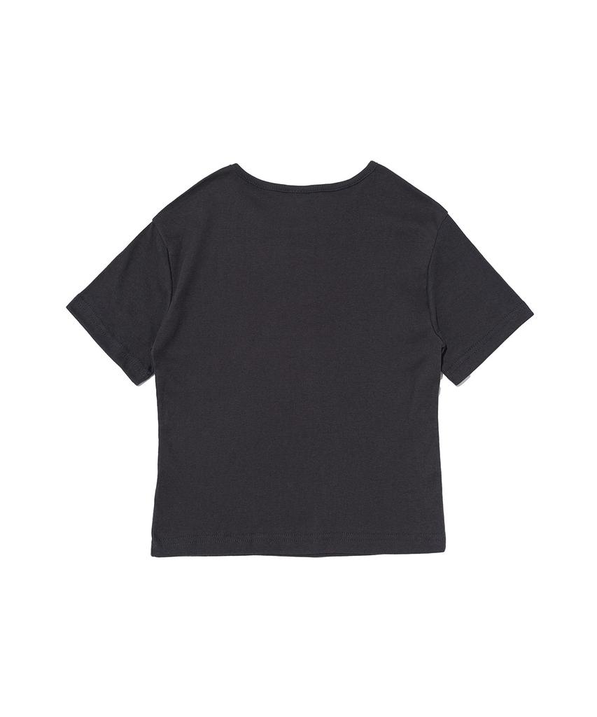 ROIDESROIS Kitsch Dot Crop Short Sleeve T-Shirt (Charcoal)