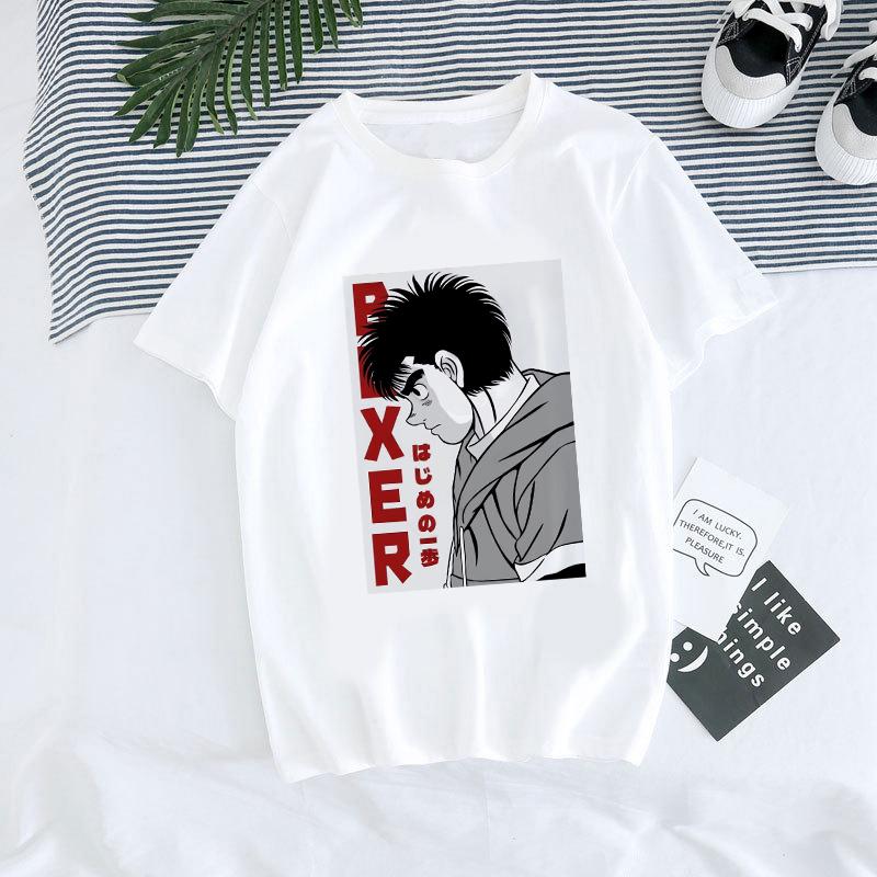 Hajime No Ippo Manga Y2k TShirt Japanese Anime Hip Hop Tee Top Men Women Makunouchi Takamura T-Shirt KGB Harajuku Tshirt Clothes