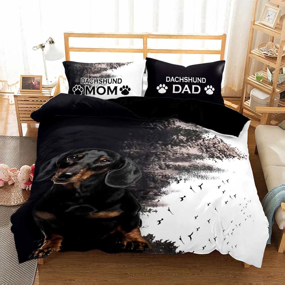 Comforter Eye Dog Bedding Sets For Child Adult Printed Dachshund Bed Set Full Size Quilt Case 2/3Pcs /Set Bedclothes Animal
