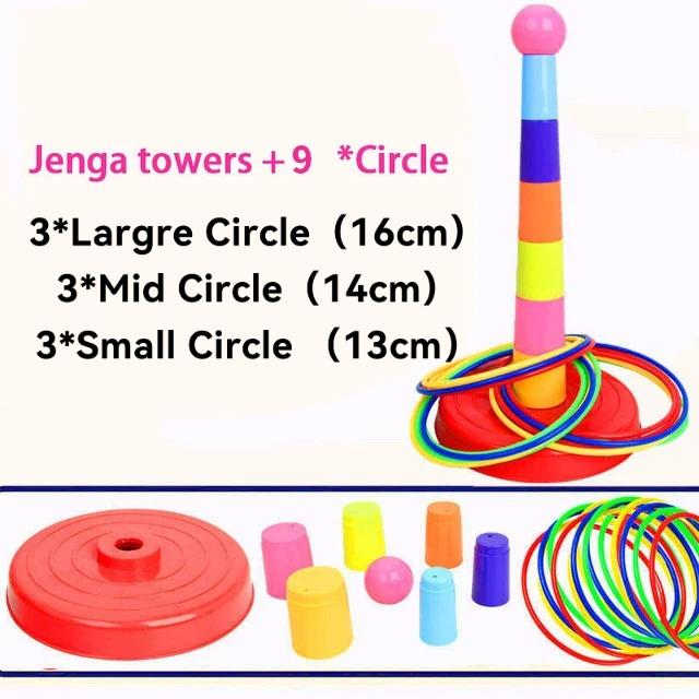 

Kids Ring Toss Game, Stacking Toys for Indoor Outdoor Family Party Activities, Early Learning Gift