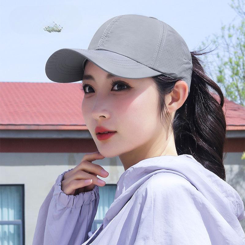 Summer Women's Light, Quick-drying, Breathable, High Ponytail Baseball Cap, Sunshade and Sun Protection Mid-air Top Cap