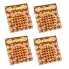 4Pcs Biscuit-Shaped Memo Pads Set Creative Food Design Self-Adhesive Sticky Notepads for Students Office Party Learning Marking And Message Small Gift