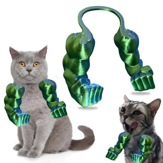 Cat Muscle Arm 3D Printed Funny Cat Neck Arm with Muscles Creative Photo Shoot Props for Cat Birthday Party