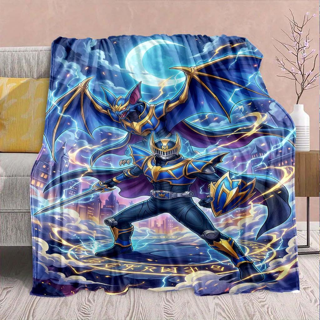 Kamen Rider Anime Flannel Blanket – Soft, Warm, Perfect for Sofas, Bedding, Camping, Travel, Office, and Home Decor – QJY