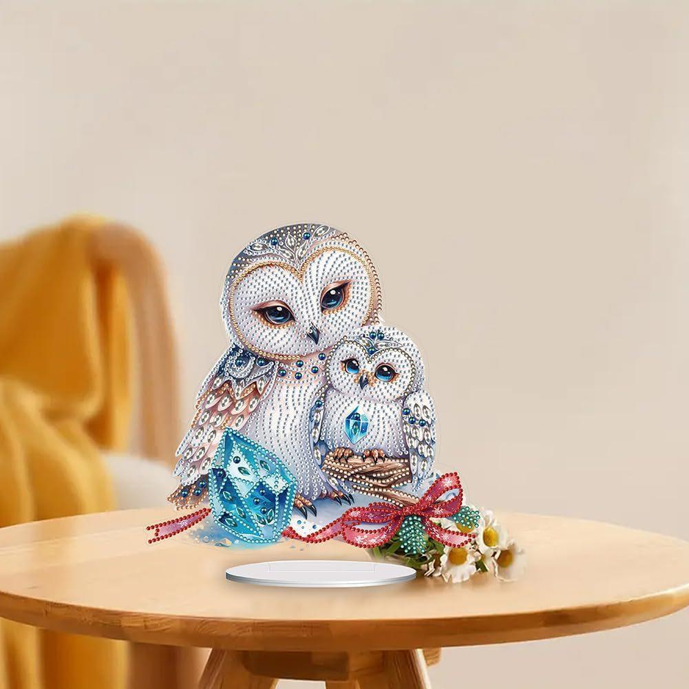 

Акриловый материал Односторонняя хрустальная бриллиантовая настольная табличка-украшение One Size белый