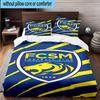 3PCS Fcsm Football Club Emblem Bedding Set,Including 1pc Duvet Cover And 2pcs Pillowcases Perfect for Bedroom, Dormitory, Fan Christmas Gift