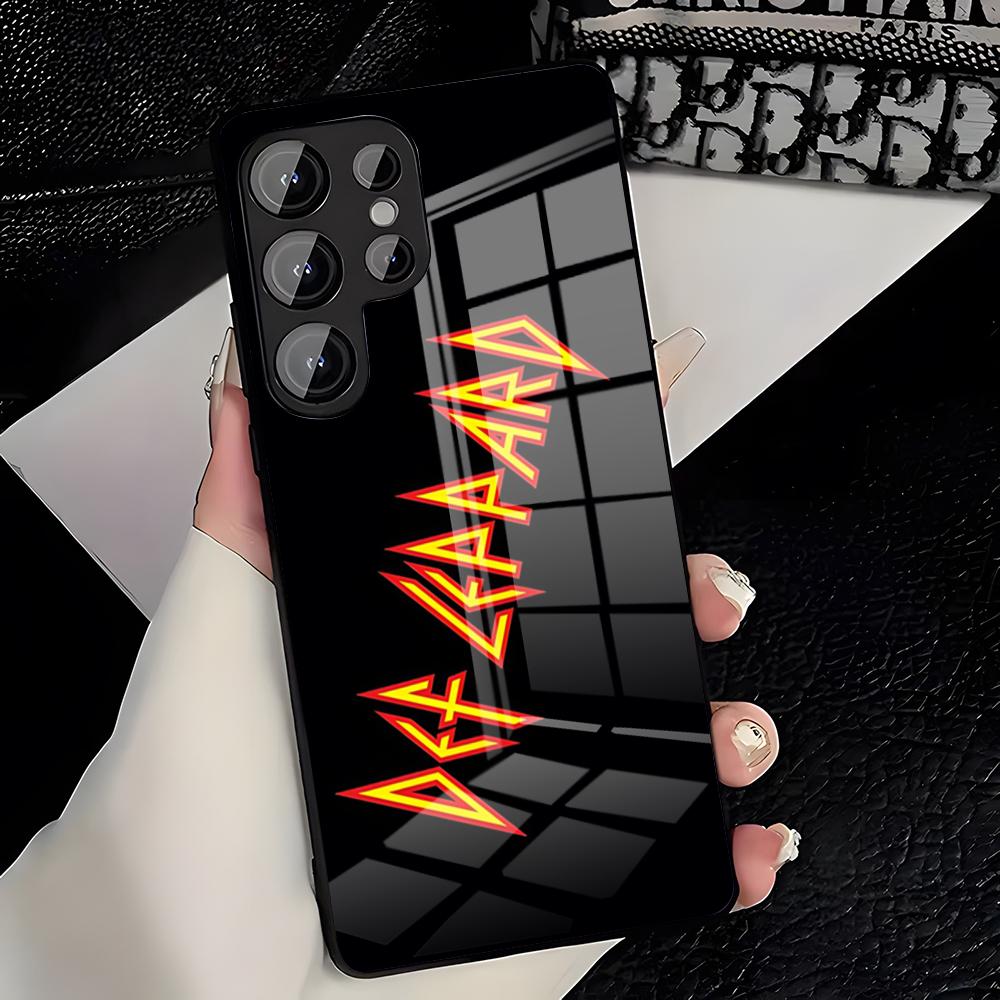 D-Def Leppard Band Phone Case For Samsung S26 S25 Plus S20 S20 Plus S22 Ultra S23 FE S21 Plus S21 Ultra Glass Cover