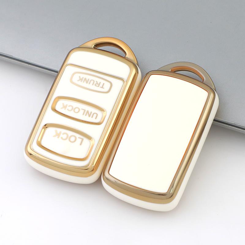 Premium Soft TPU Car Key Case Cover Shell for Mitsubishi Outlander PAJERO V73 Eclipse Arion Colt Key Rings Keychain Bag
