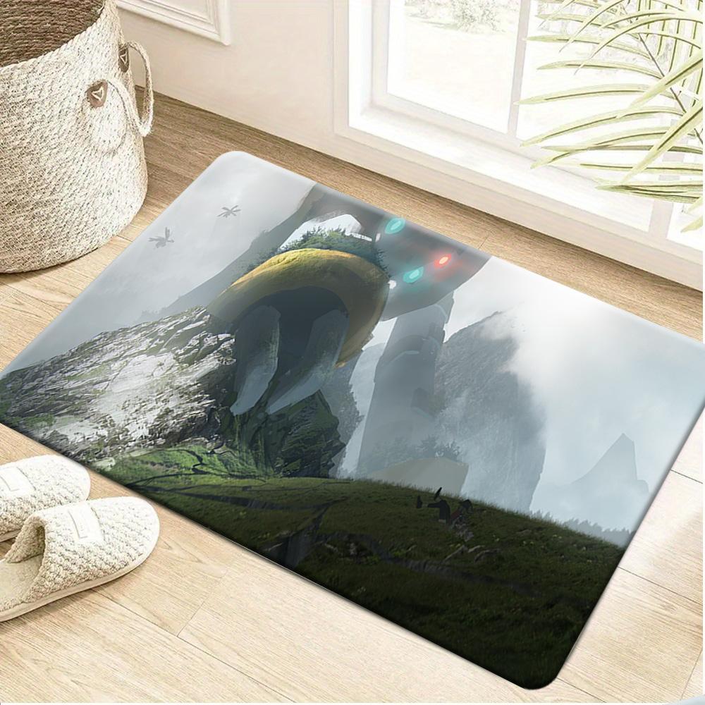 Cartoon Shark Print Non-Slip Doormat Soft Floor Mat