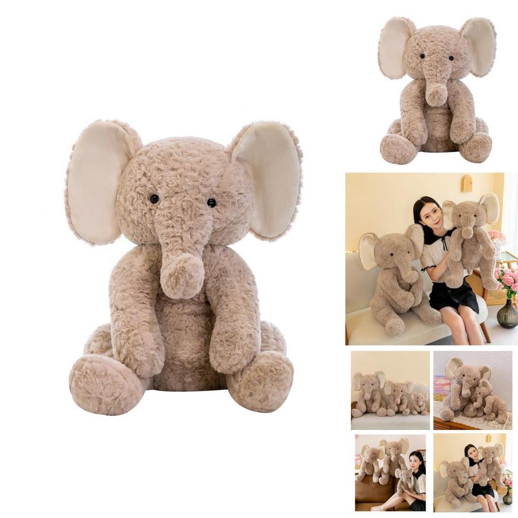 Adorable Plush Elephant Pillow Toy For Children Realistic Elephant Stuffed Animal