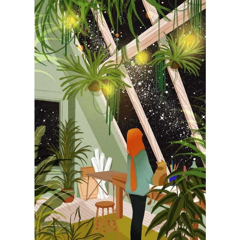 Bohemian Minimalist Character And Plant Leisure Posters Prints Canvas Painting Wall Art Picture Living Room Bathroom Home Decor