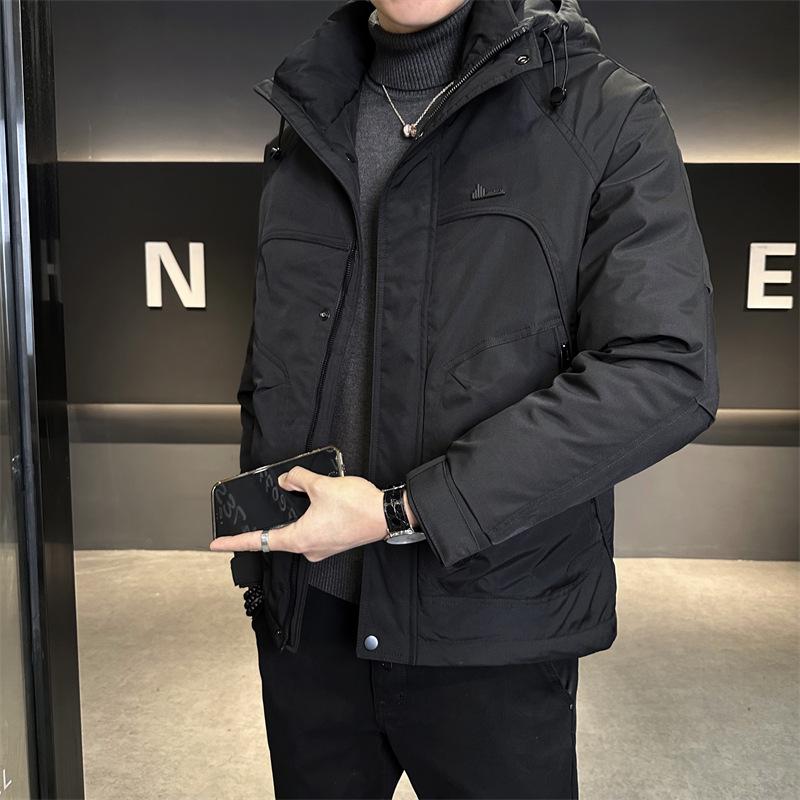 Men s Heavy-Duty Winter Down Jacket with Hood - High Warmth, Stylish Design 4XL