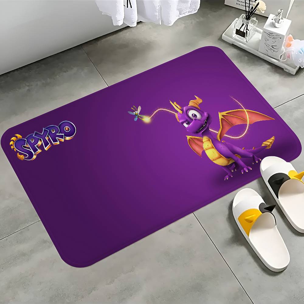 Games S-Spyro Dragon Hallway Carpet Non-Slip Laundry Room Mat Laundry Decor Balcony Child Living Room Toilet Rug