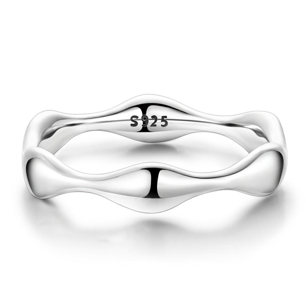 S925 Sterling Silver Regular Liquid Droplet Closed Ring for Women Finger Ring Personality Jewelry Party Trendy Gifts