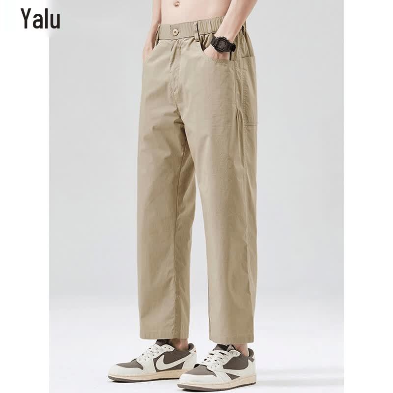 Yalu Men s Ice Silk Cooling Cropped Pants 34