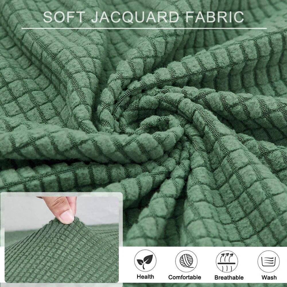 Jacquard-Stuhlbezug für Esszimmer, Stretch-Polar-Fleece-Stuhl-Sitzbezug, einfarbig, waschbar, Stuhlbezug für Küche, Bankett, Hotel