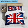 British Flag Artwork 3PCS Bedding set,Ideal for 1pc Duvet Cover And 2pcs Pillowcases Perfect for Fan gift,Ideal for Bedroom, Dormitory