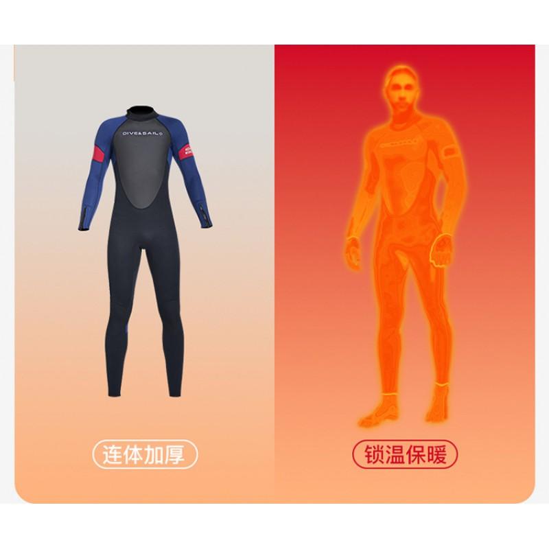 Diving Suit Men's Thick One-piece 3MM Women's Snorkeling Surfing Jellyfish Cold-proof Swimsuit
