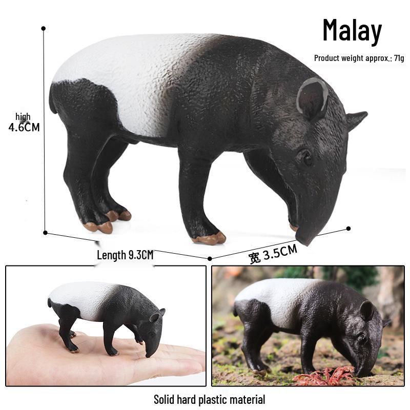 Malayan Tapir Toy Model - Educational Wildlife Simulation Model
