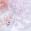 1Bag Pink Candy Ribbon Bows 3D Nail Charm Transparent Jelly Color Summer Nail Decoration Accessories DIY Manicure Decor Parts