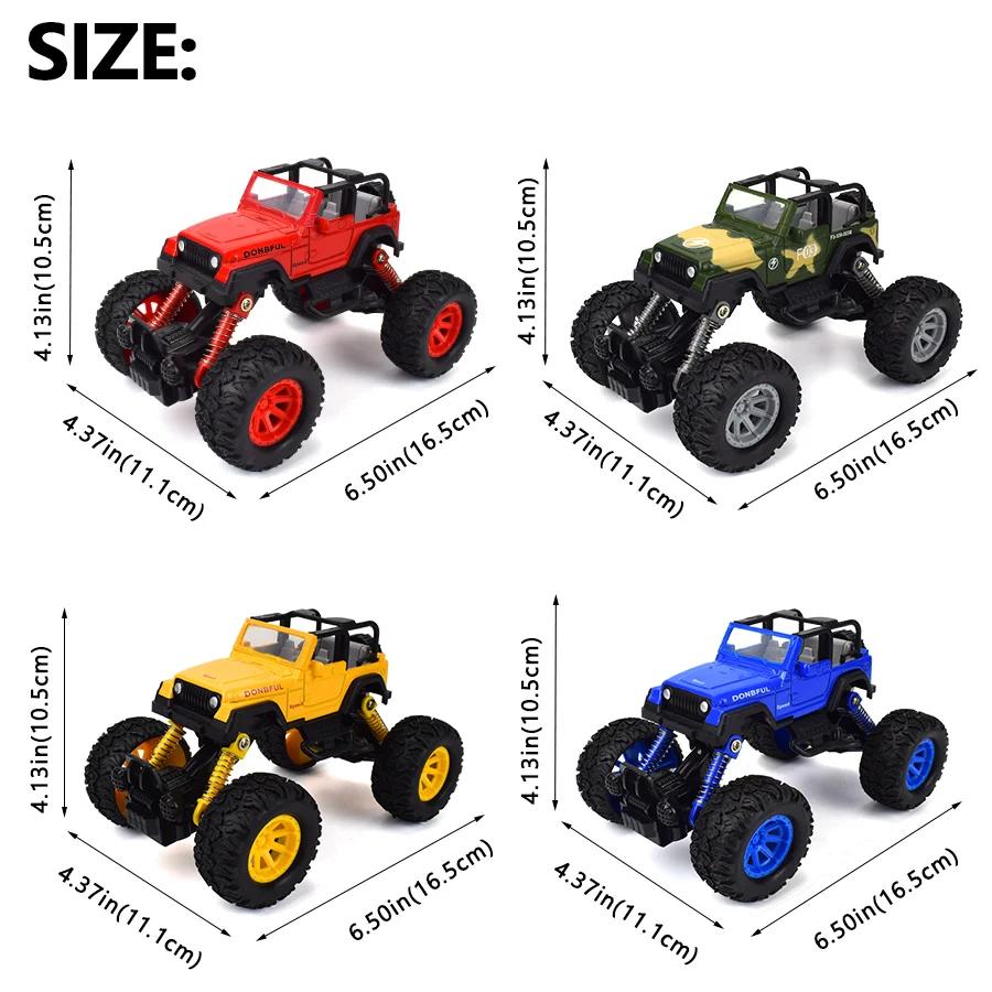1/32 Children's Four-color Off-road Mountaineering Vehicle, Desert Vehicle, Spring Balanced Shock Absorber, Inertia Toy Car, Alloy Die-casting Model