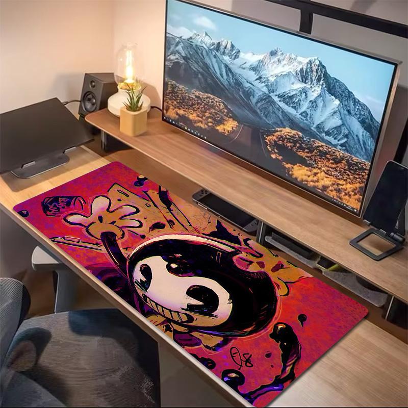 Bendy and the Ink Machine Print  Cushion Non-slip Laptop Tablet Big Mousepad XXL Mat Mini PC Playmat With Lock edge