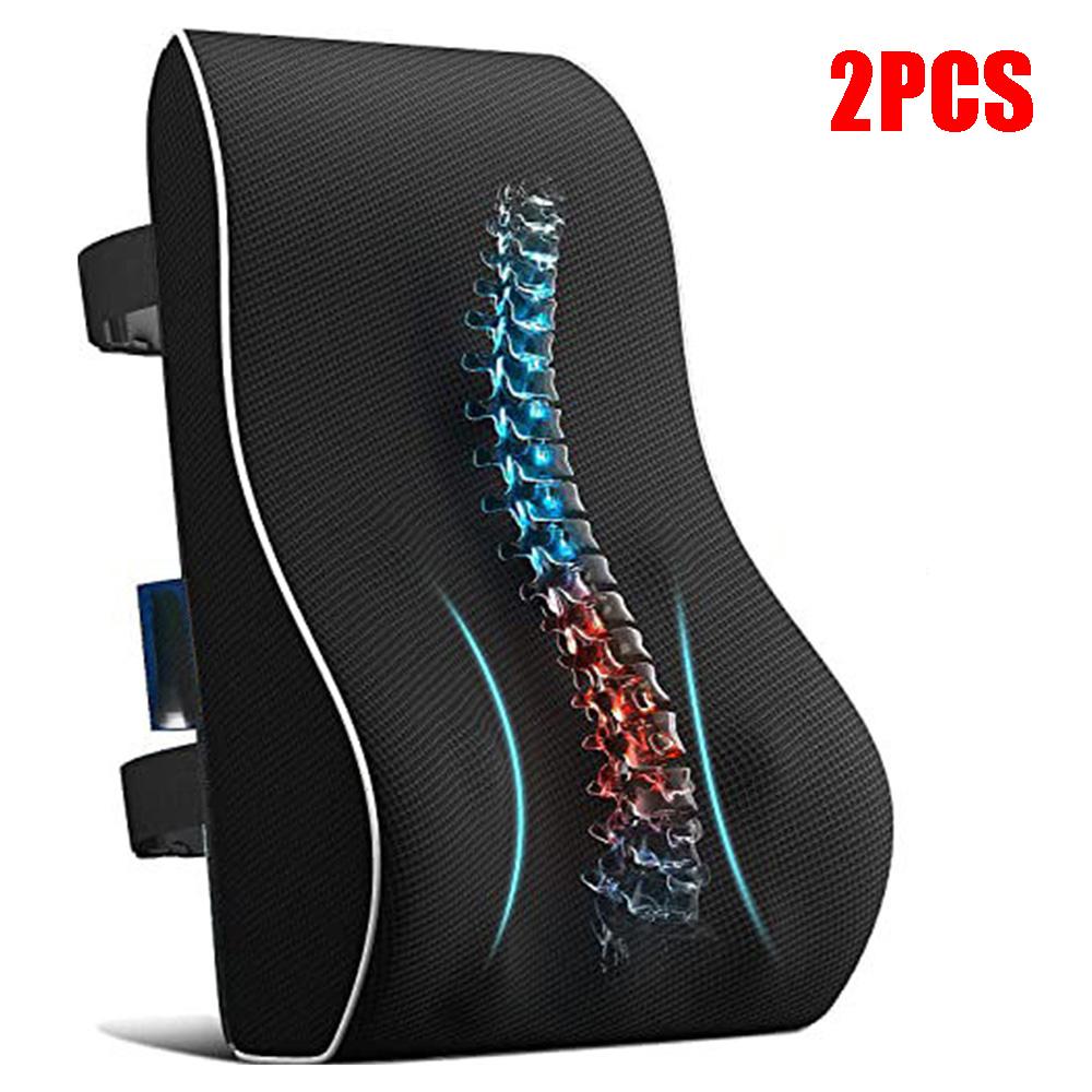 Lumbar Support Pillow Memory Foam Relieve Back Pain Car Seat Waist Cushion Soft Comfortable For Office Home Car Lumbar Support