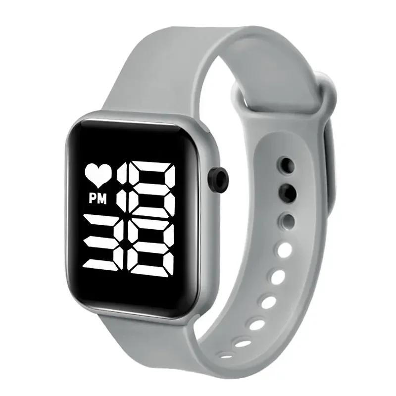 Brand Sports Electronic Watch for Women and Men Digital Watch Children Big Screen Square LED Student Wrist Watches Montre Femme
