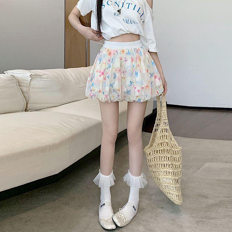 Women's Summer Shorts Petite High Waist Loose Casual Ice Silk Wide Leg Pants
