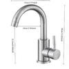 Black Nickel Bathroom Basin Stainless Faucet Steel Hot Cold Wash Mixer Crane Tap 360 Rotation Sink Faucets Single Handle