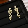 French Light Luxury Simple Romantic Flower Earrings, Retro Personality And Creative High-End Earrings