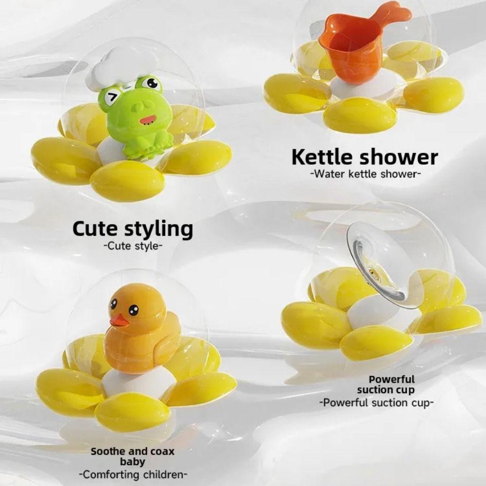 Suction Cup Water Wheel Water Toy Educational Ocean Bath Toys Frog Roaming Shower Toys  Outdoor