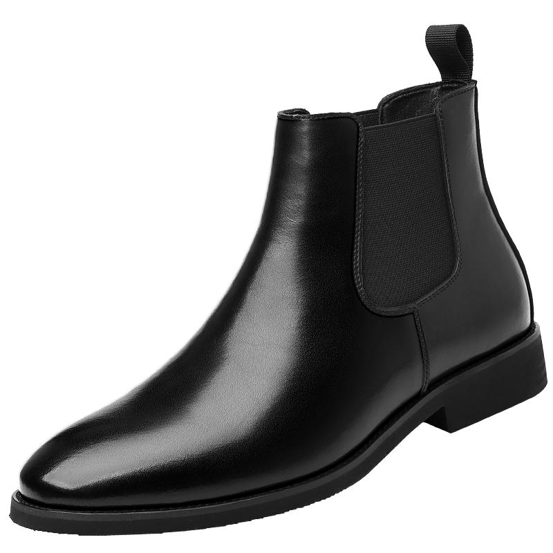 

Мужские осенне-зимние ботинки, повседневные, в британском стиле, для работы, бизнеса или офиса, уличная мода, высокие кожаные ботинки 46