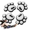 4pcs Snowboard Stomp Pad Self Adhesive High Grip Traction Mat Footprint Shape for Ski Board Control Skis Snowboarding