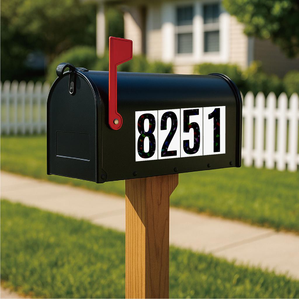 3-inch Letter Sticker Flash Easy To Identify Mailbox Door Number Classification Identification Number Sticker