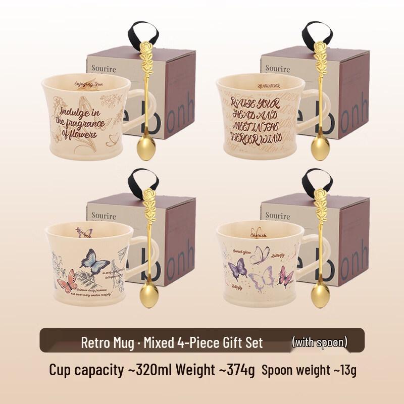 ZISIZ French Retro Ceramic Mug