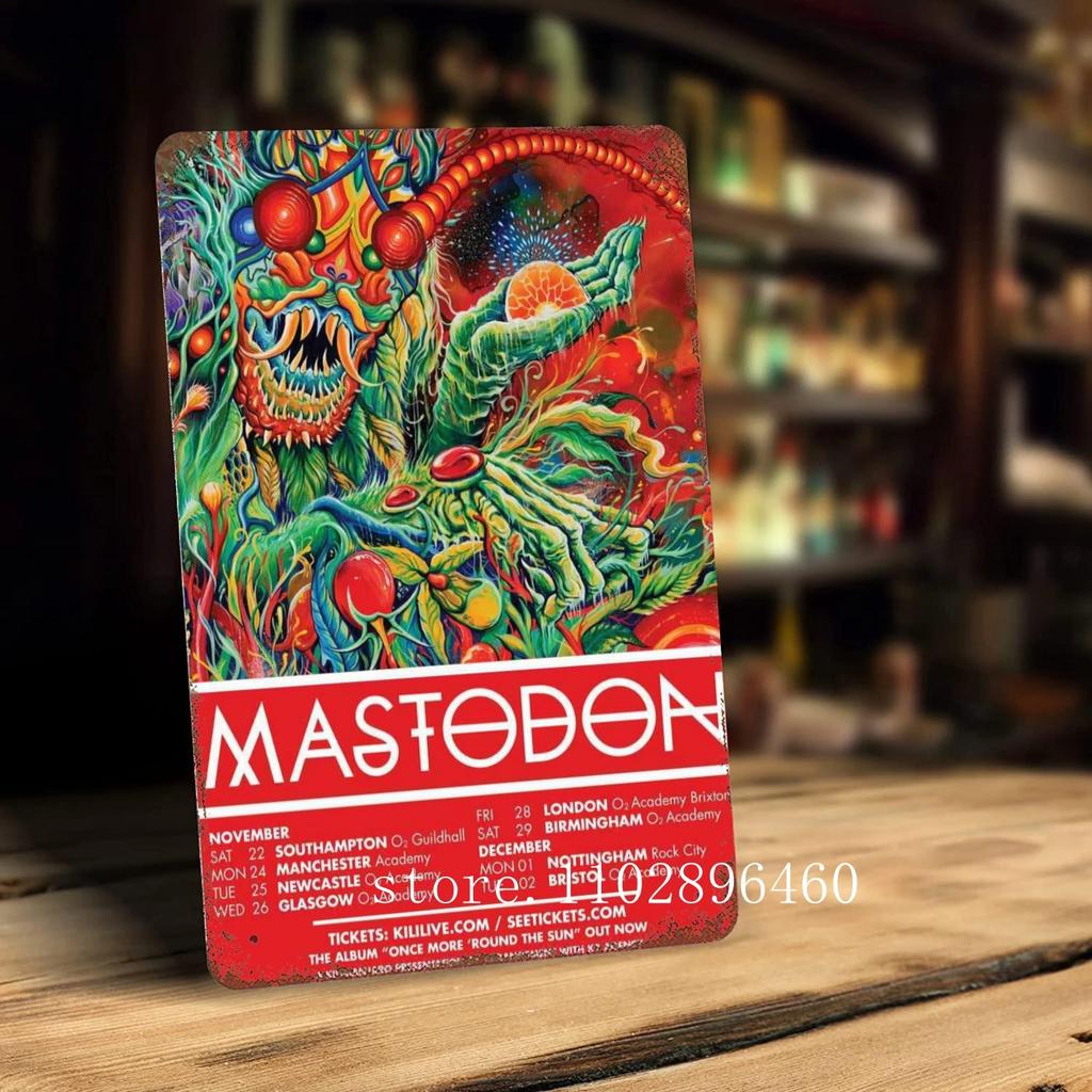 Mastodon Zpěvák Kovové Plakety a Znamení nástěnná dekorace Vintage Plechové Znamení Kapitán Kovový Plakát Dekor pro Bar Hospodu Klub Nástěnná Dekorace