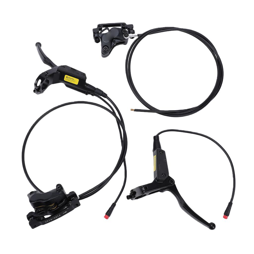 Four Piston Bike Hydraulic Brakes Set Universal Hydraulic Disc Brakes with Levers 160mm Rotors for Electric Bicycle