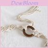 Bohemian Cotton Hemp Beaded Waist Belt Handmade Tie Closure For Casual Summer Festival Wear