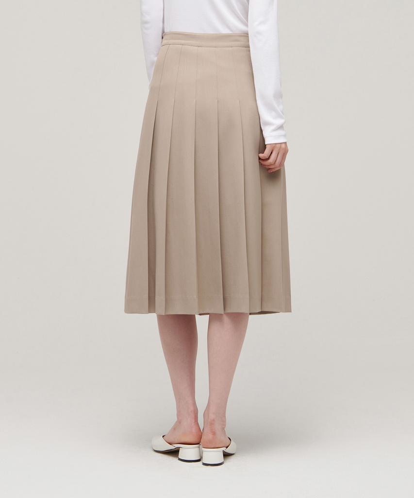 Musinsa Standard Woman Women'S Pleated Midi Skirt [Beige]