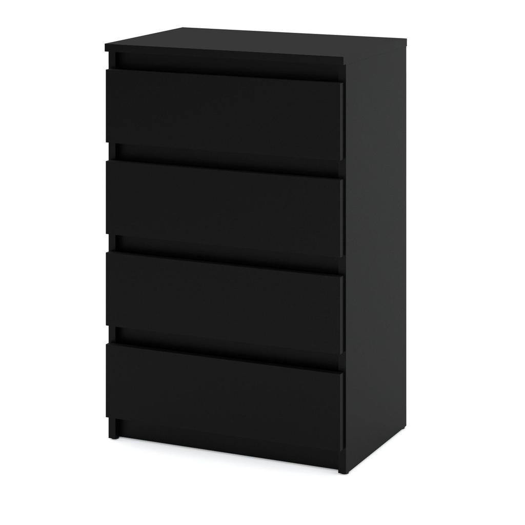 Black Chest of Drawers 60 CM 4 Drawers TV Cabinet Sideboard for Living Room