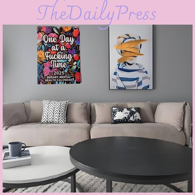 Chic 2025 Mental Health Calendar Thoughtfully Designed 12 Month Spiral Wall Planner