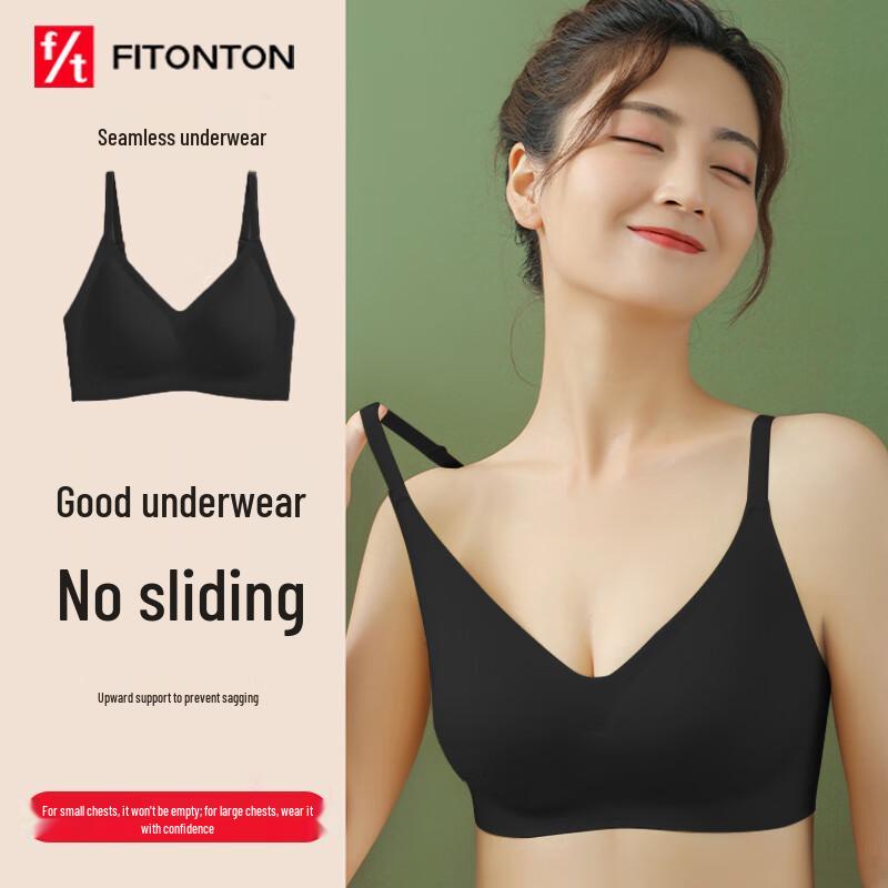 FitonTon Wire-Free Seamless Push-Up Bra M